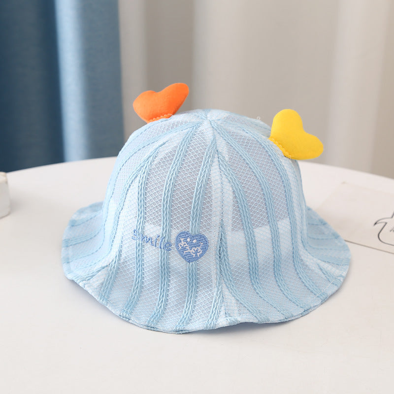 Wholesale Summer Cotton Baby Thin Breathable Mesh Sunshade Fisherman Hat