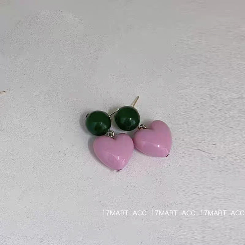 Wholesale Lovely Heart Alloy Ear Studs