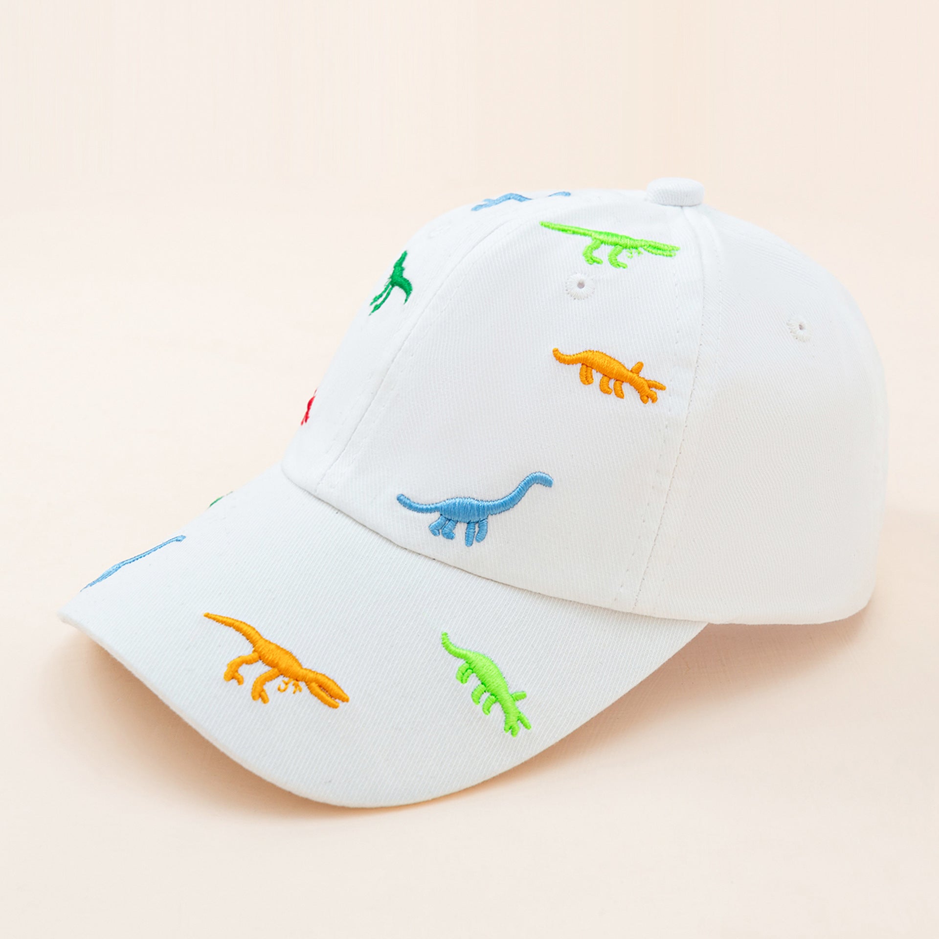 Wholesale Cotton Cartoon Dinosaur Embroidery Kids Baseball Cap