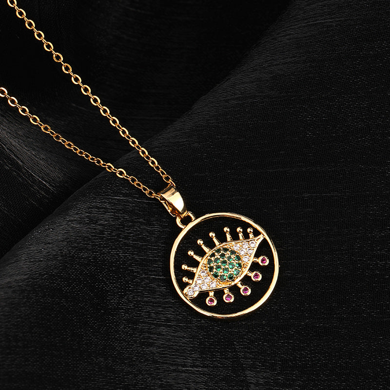 Collar Colgante De Ojo De Diablo De Cobre al por mayor