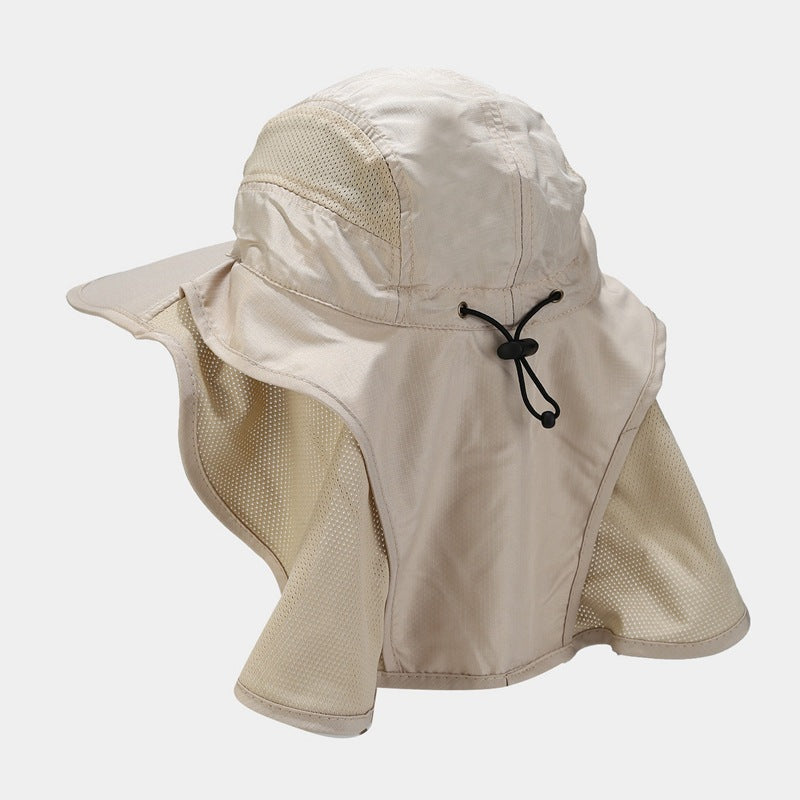 Wholesale Polyester Double-layer Mesh Shawl Sunscreen Hat