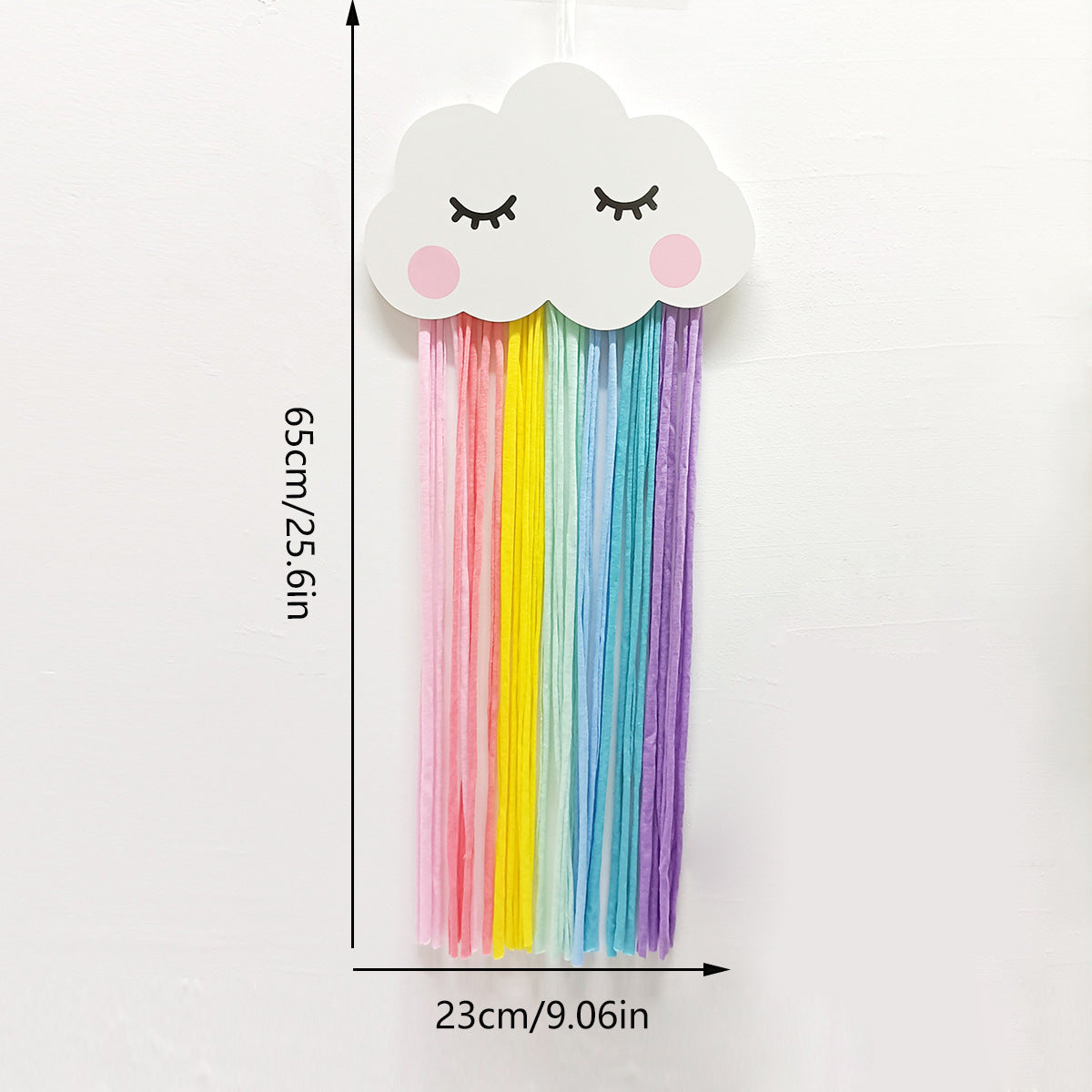 Wholesale Wool Smiley Cloud Rainbow Ornament