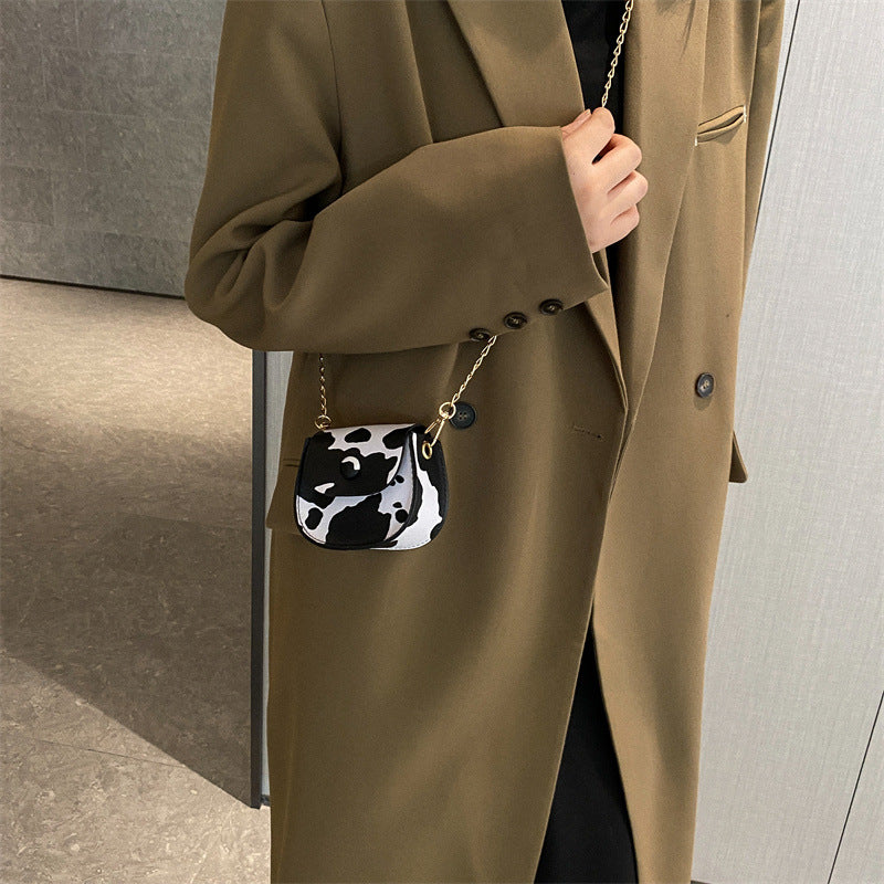 Venta al por mayor Bolso de hombro de PU con patrón de vaca