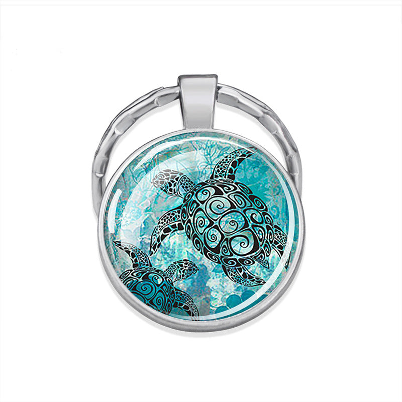 Wholesale Metal Sea Turtle Starfish Conch Keychain