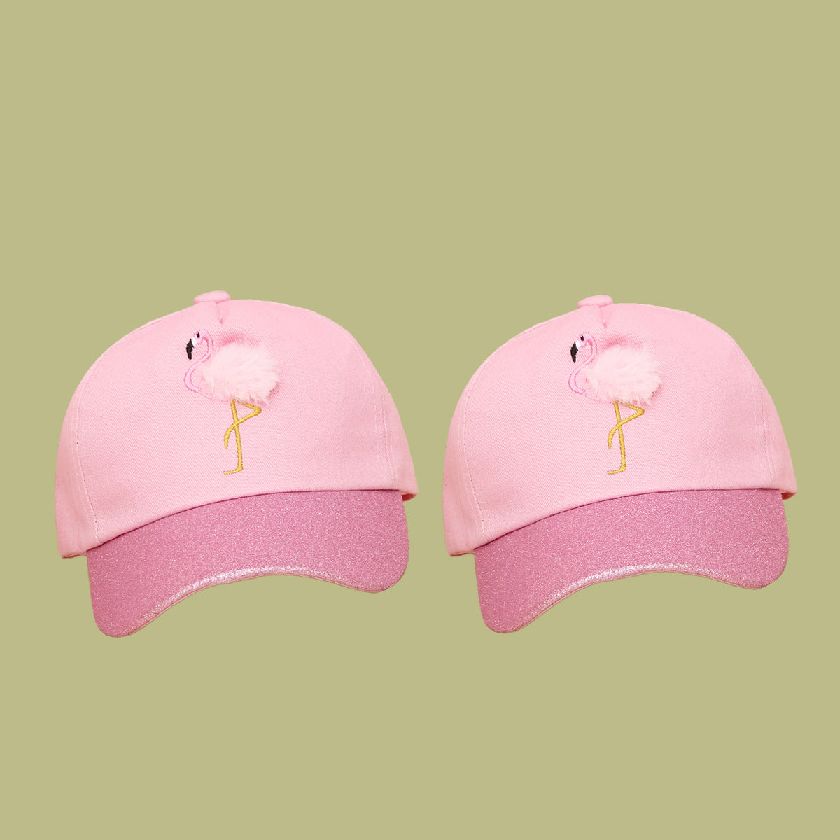 Wholesale Kids Cotton Embroidered Crane Baseball Cap