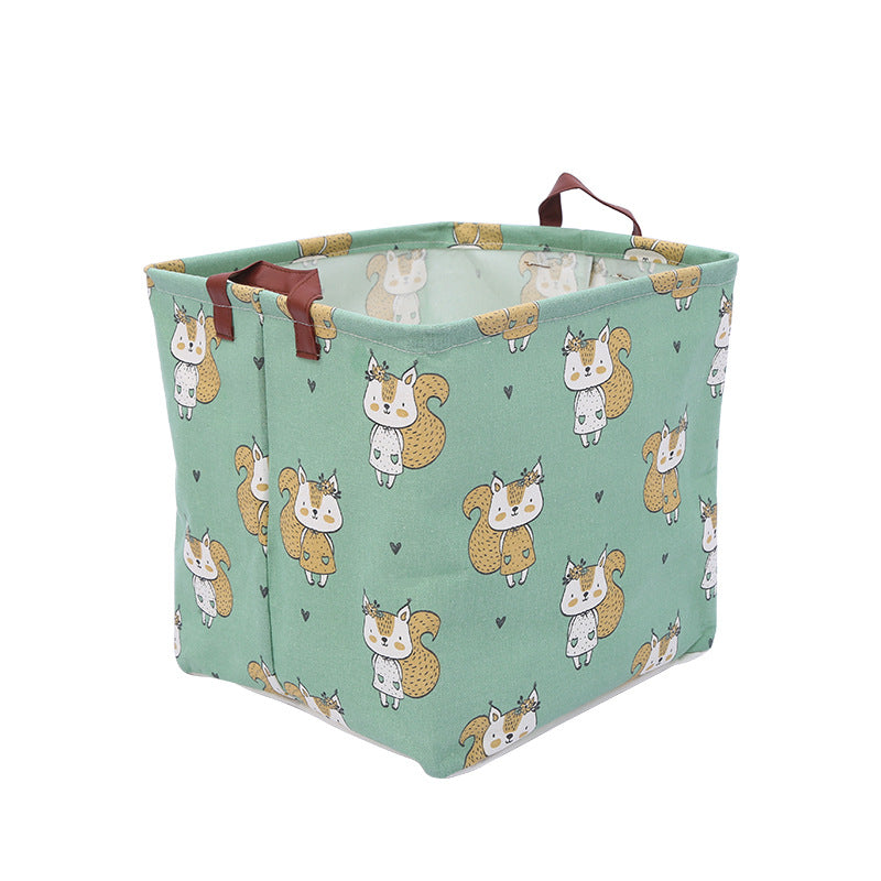 Wholesale Cotton and Linen Cartoon Animal Foldable Dirty Clothes Basket