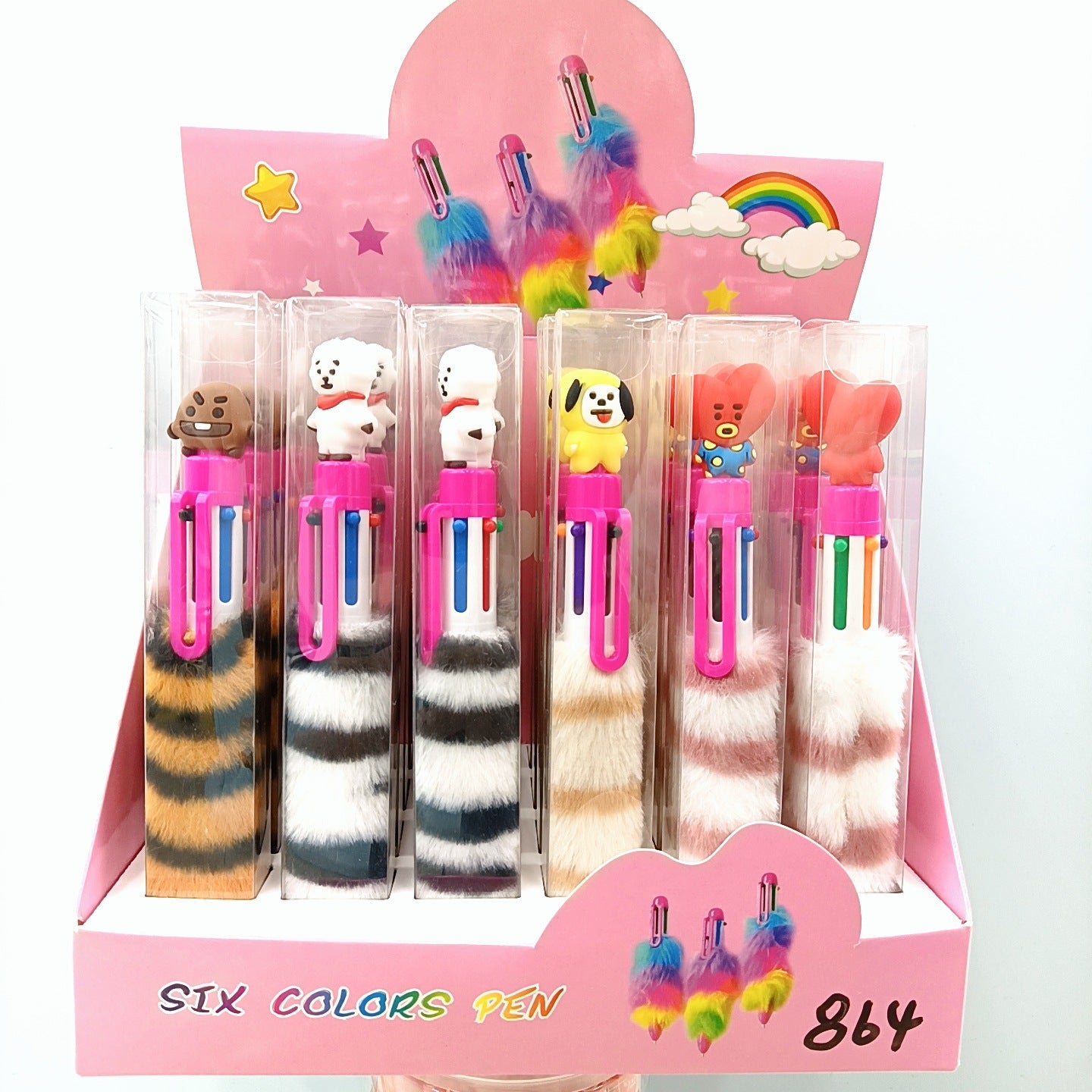 Plástico de plástico al por mayor plástico bolígrafo multicolor