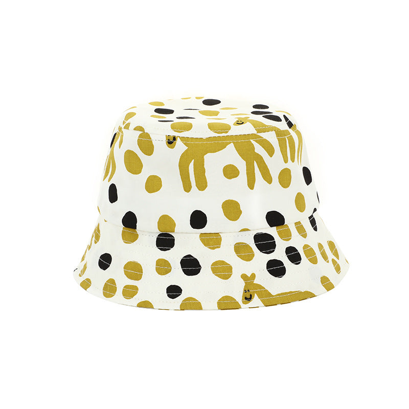 Venta al por mayor Sombrero de pescador de algodón con lunares para niños