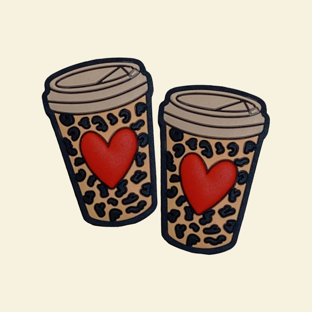 Wholesale 10PCS Love Milk Tea Cup Cartoon Silicone Beads