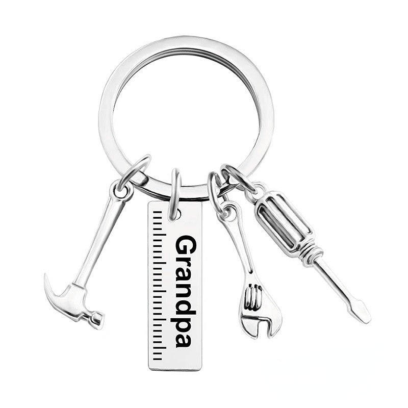 Wholesale Father's Day Gift Lettering Metal Keychain