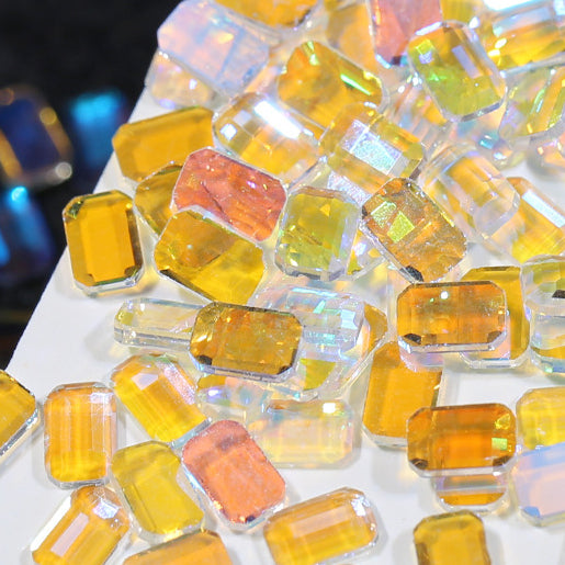 Wholesale 50PCS 6MM Aurora Glass Nail Diamond Beads