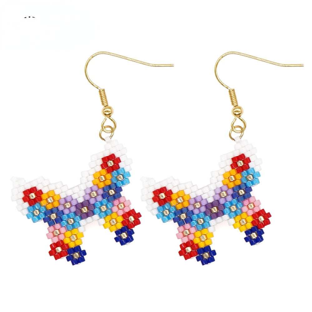 Wholesale Bohemian Ethnic Style Rice Beads Earrings