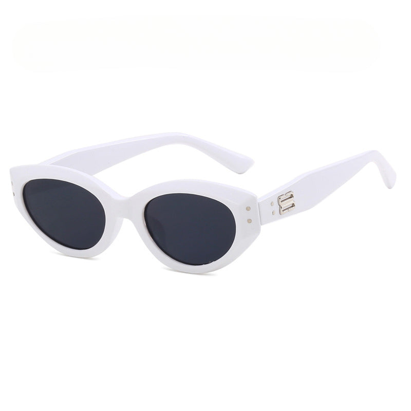 Wholesale Retro Narrow Frame Cat Eye PC Sunglasses