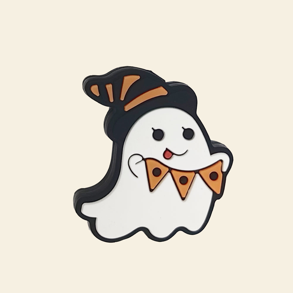 Wholesale 10pcs Halloween Ghost Witch Hat Silicone Focal Beads