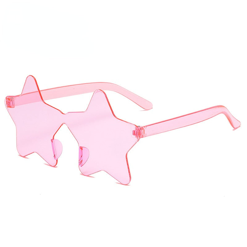 Wholesale Kids Frameless Pentagram Plastic Sunglasses