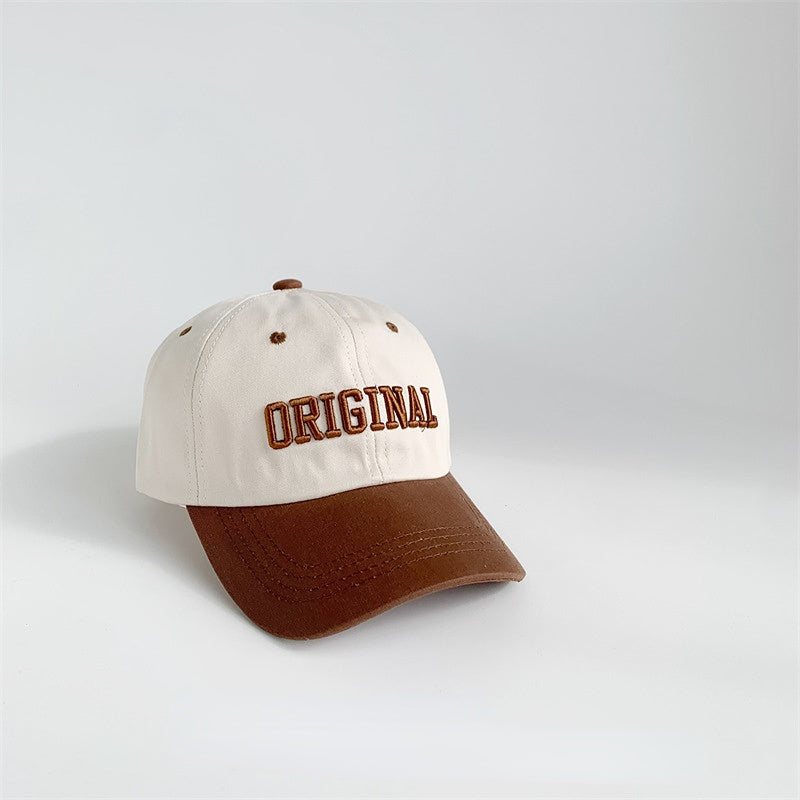 Sombrero de béisbol de los niños del bordado del alfabeto de la coincidencia de color del algodón al por mayor