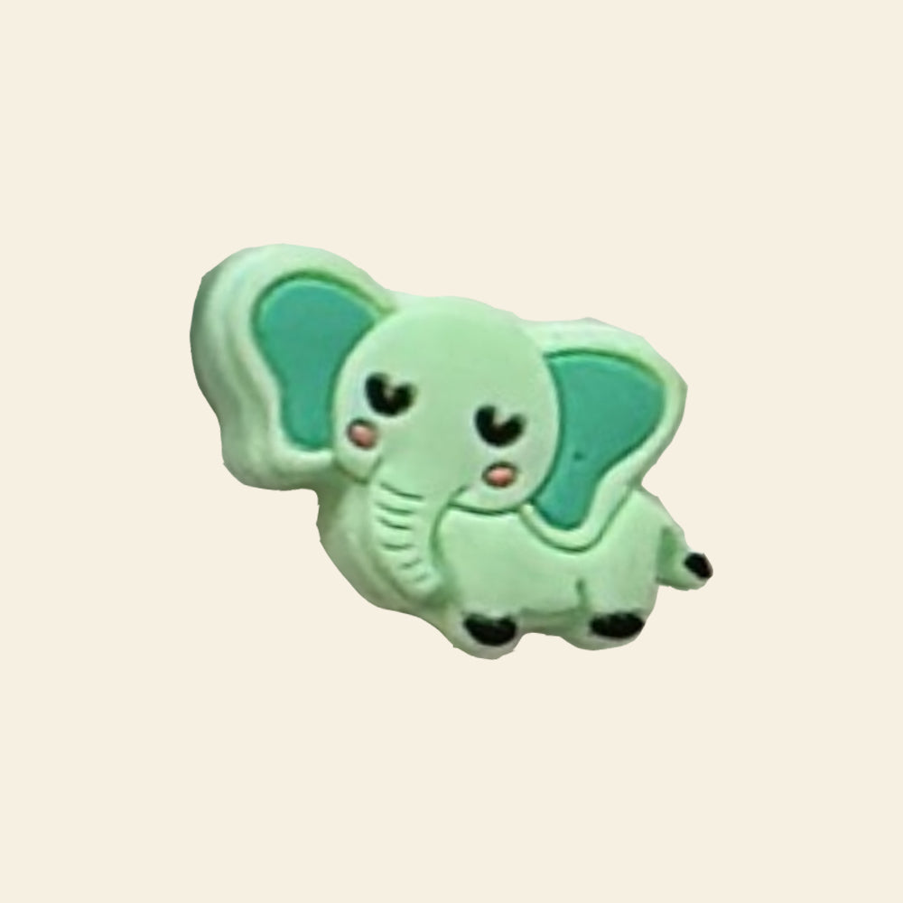 Wholesale 10pcs Cartoon Cute Elephant Silicone Focal Beads