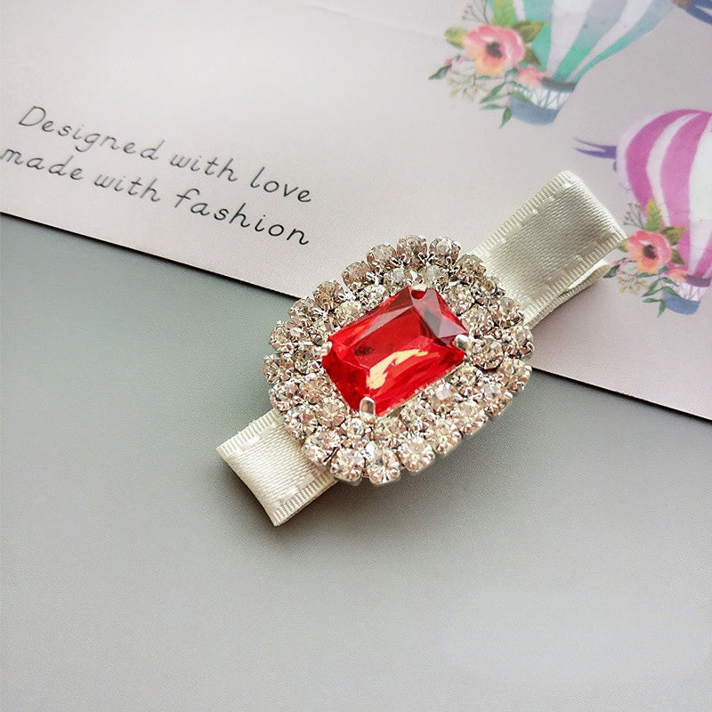 Wholesale Gemstone Cloth Hair Clips