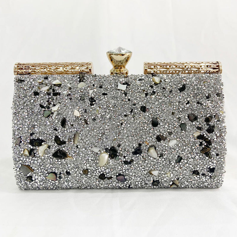 Wholesale Large Capacity One Shoulder Rhinestone Clutch Bag OLY-SD-QY003