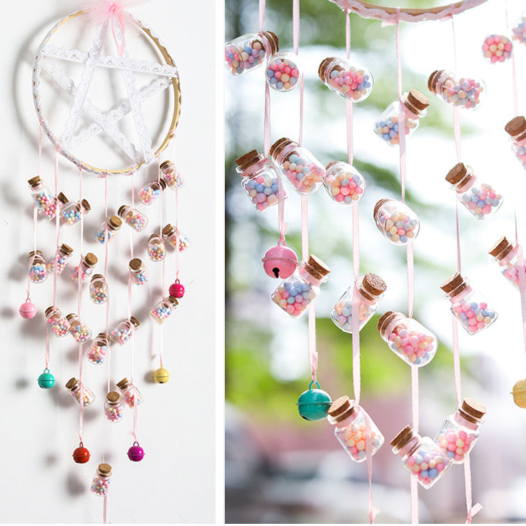 Kit de material de carillón de viento de atrapasueños de bricolaje de vidrio al por mayor