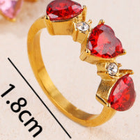 Anillos De Acero De Titanio Con Corazón De Diamante al por mayor