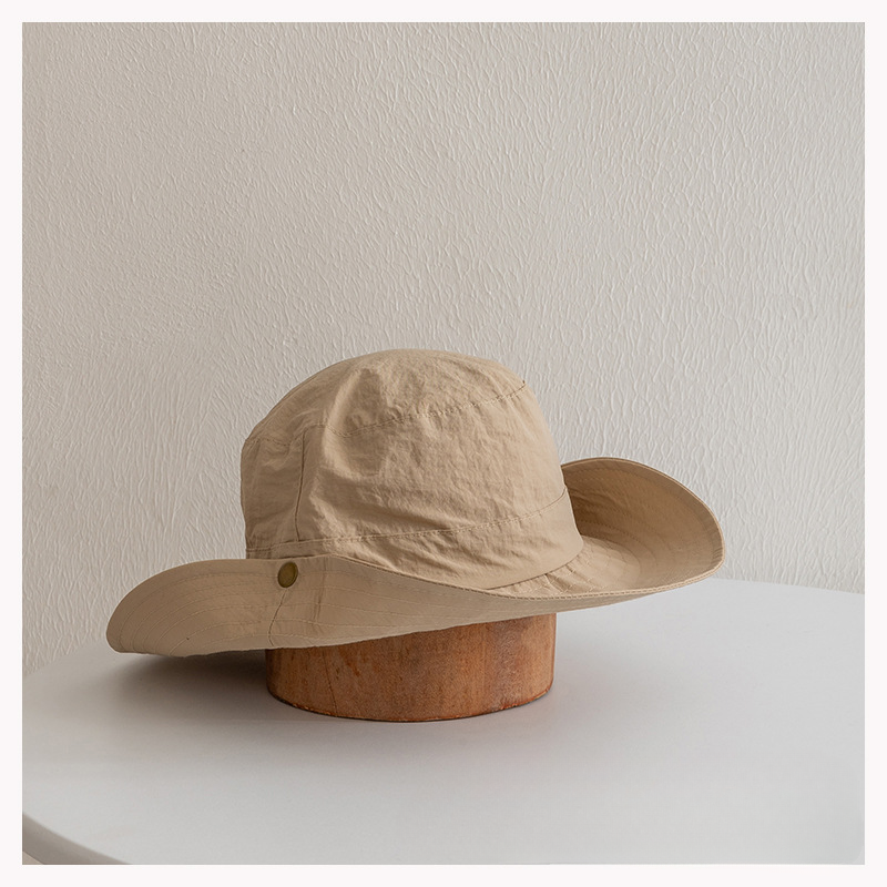 Wholesale Cotton Children's Western Denim Style Solid Color Fisherman Hat