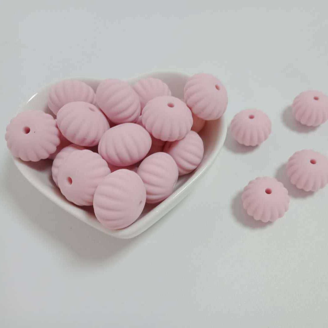 Wholesale 5pcs 15MM Pumpkin Silicone Beads
