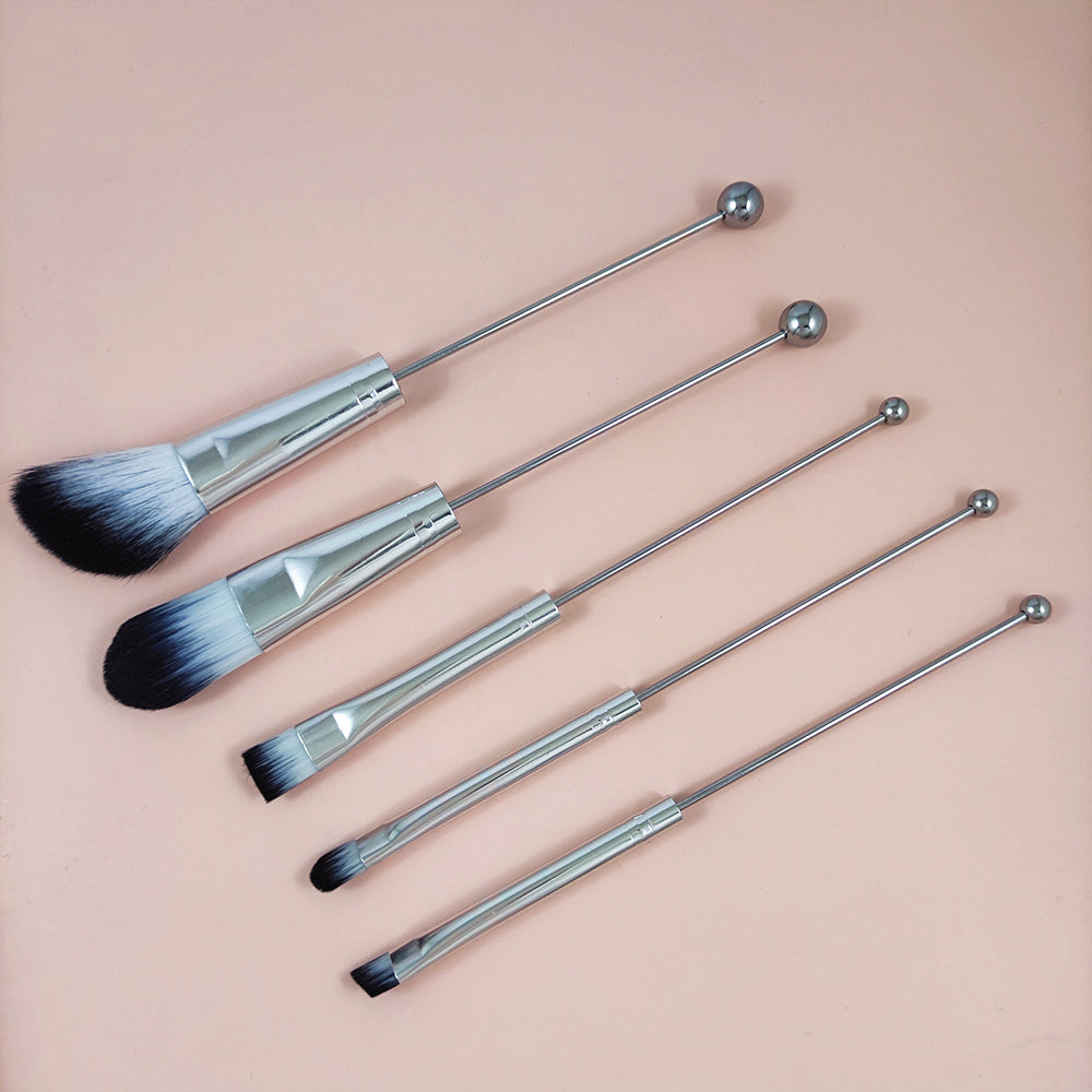 Wholesale Beadable Makeup Brush Pole 3.15 inches Set DIY for Beaded