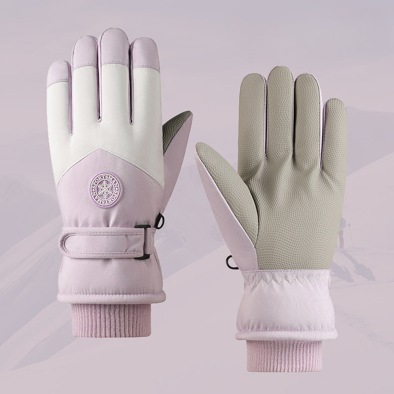 Wholesale Winter Warmth Plush and Thick Skiing Women's Polyester Glove
