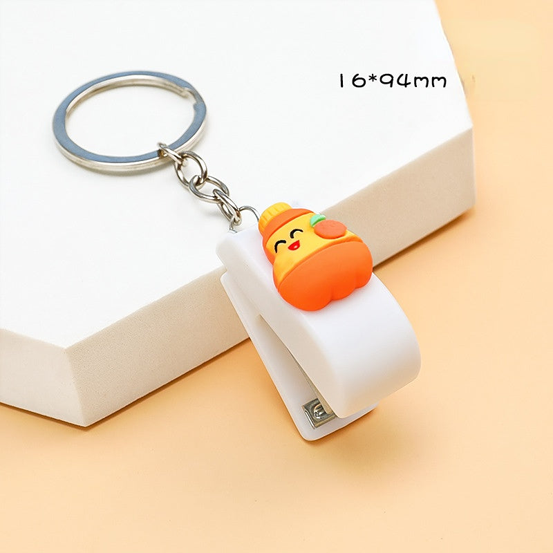 Wholesale Plastic Creative Cartoon Mini Stapler Keychain