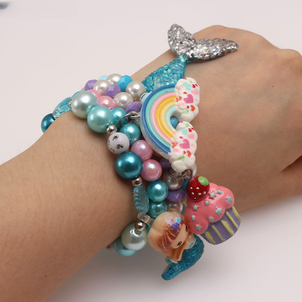 Wholesale Resin Mermaid Unicorn Bracelet
