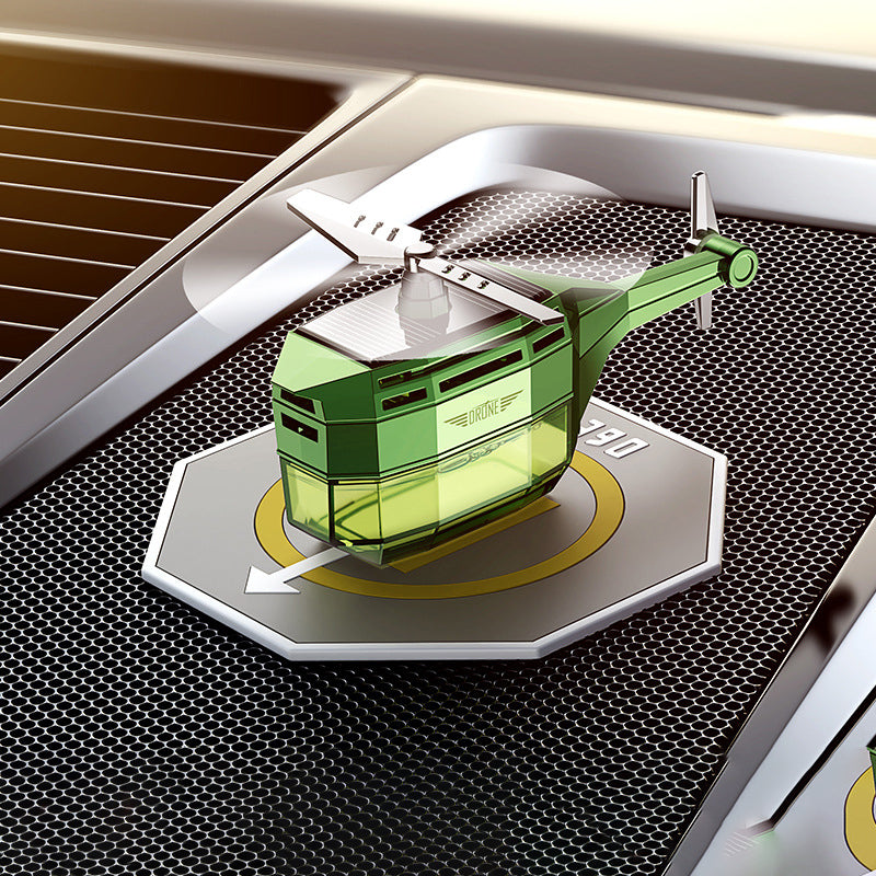 Venta al por mayor coche solar perfume vehículo aroma difusor helicóptero ornamento OLY-CA-GS001