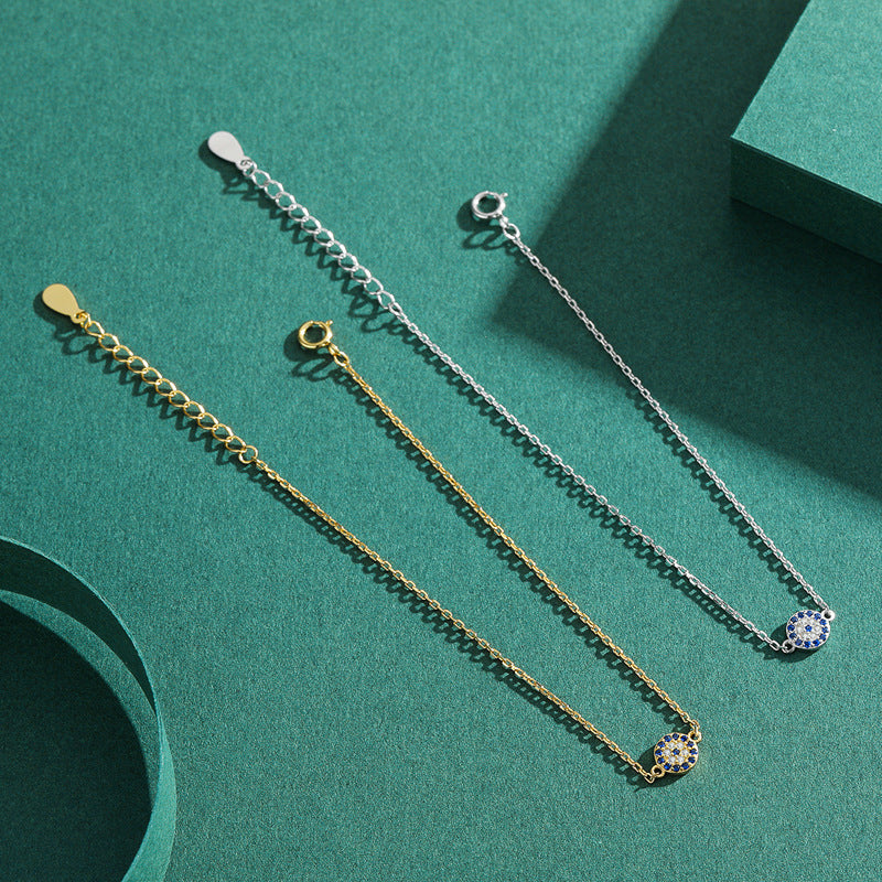 Wholesale S925 Sterling Silver Devil Eyes Micro Setting Bracelet OLY-BT-MoD006