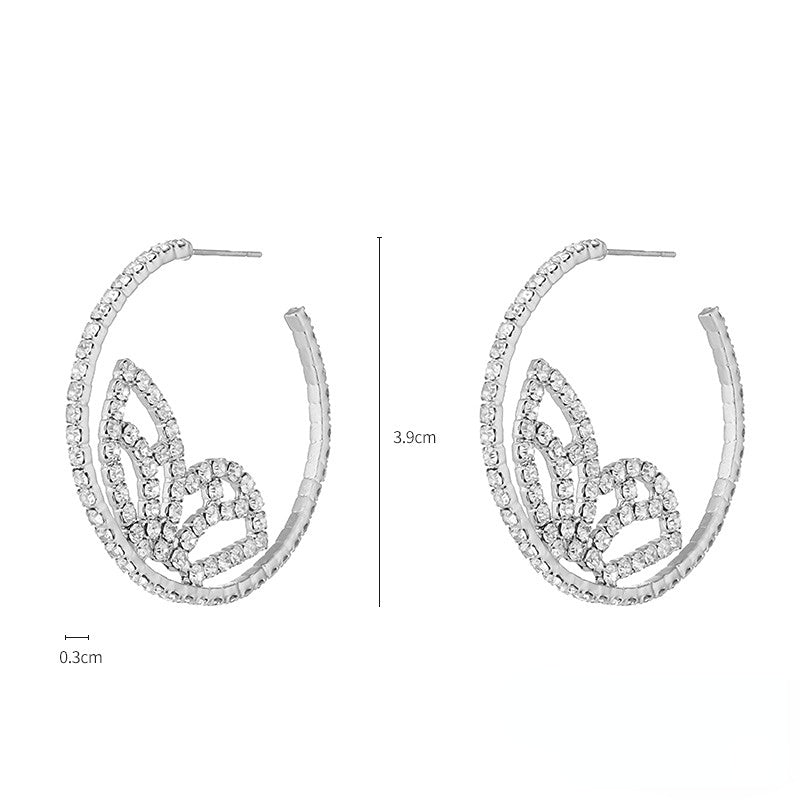 Wholesale Heart Tassel Copper Earrings