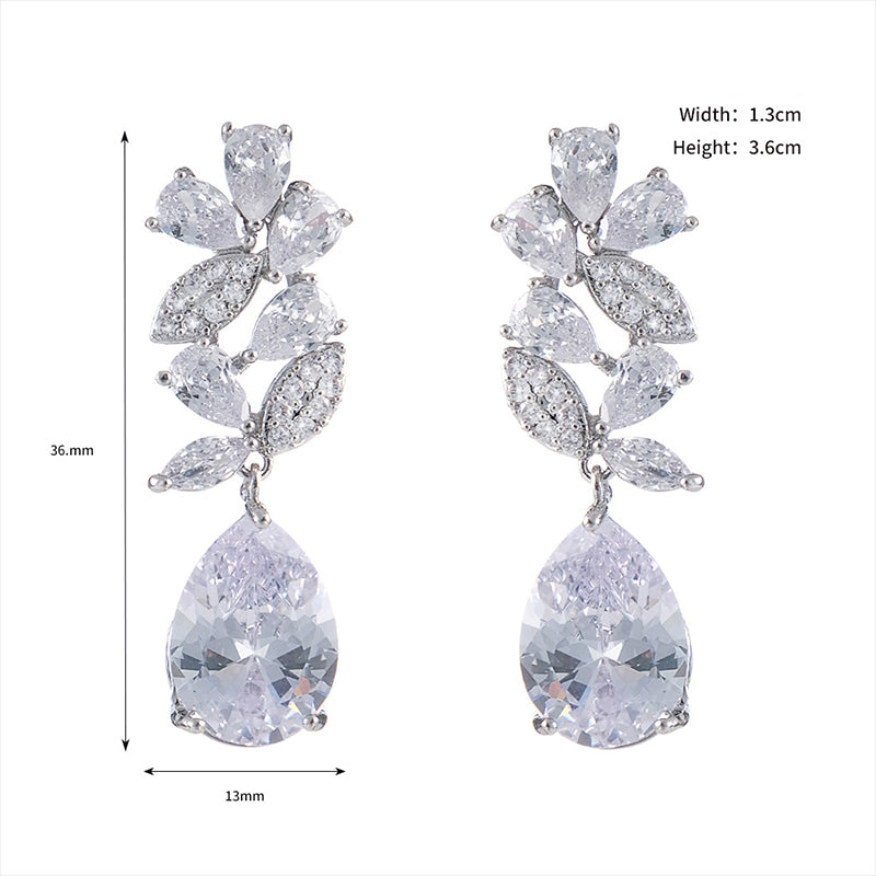Wholesale Earrings Zircon Girl Earrings Ins Out Daily Versatile OLY-ES-HX001