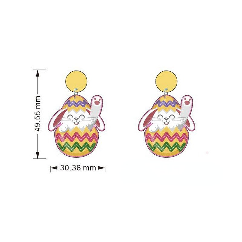 Wholesale Jewelry Easter Gnomes Holiday Bunny Acrylic Earrings