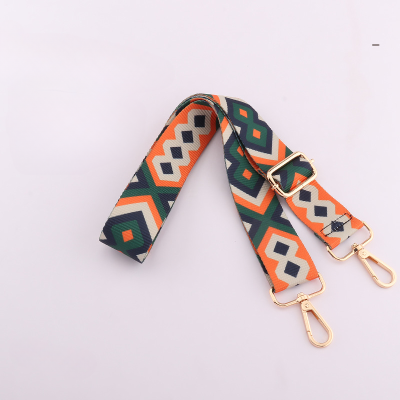 Wholesale Nylon Color Stripe 38mm Adjustable Shoulder Strap