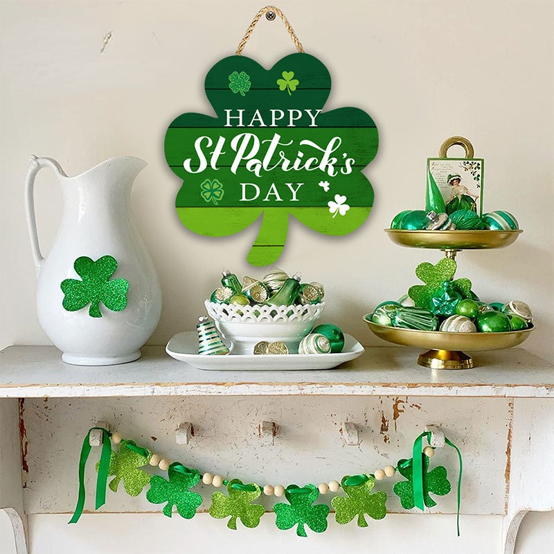 Colgante decorativo de la placa de la puerta del día de San Patricio del festival irlandés al por mayor del PVC