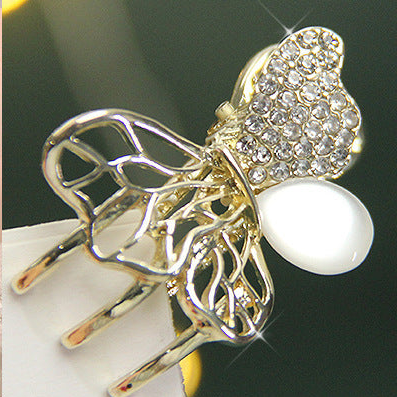 Wholesale 12pcs  Alloy Cat Eye Butterfly Hair Clips