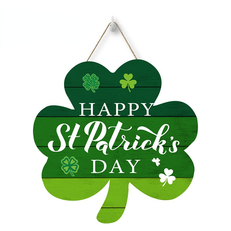 Colgante decorativo de la placa de la puerta del día de San Patricio del festival irlandés al por mayor del PVC