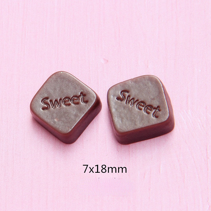 Wholesale 20PCS 10-20MM Imitation Chocolate Resin Flatback