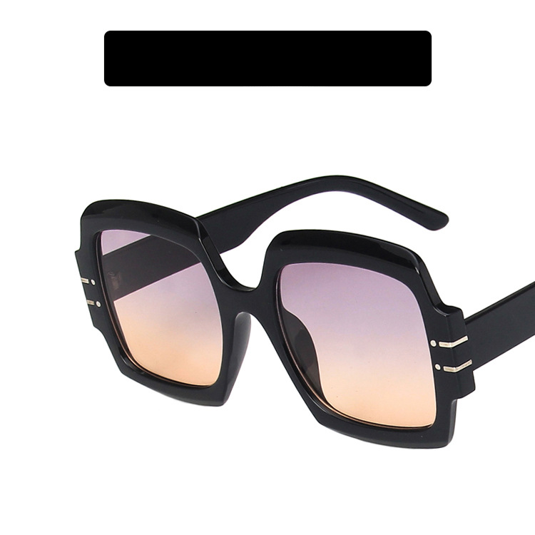 Wholesale PC Horizontal Bar Large Frame Square Sunglasses