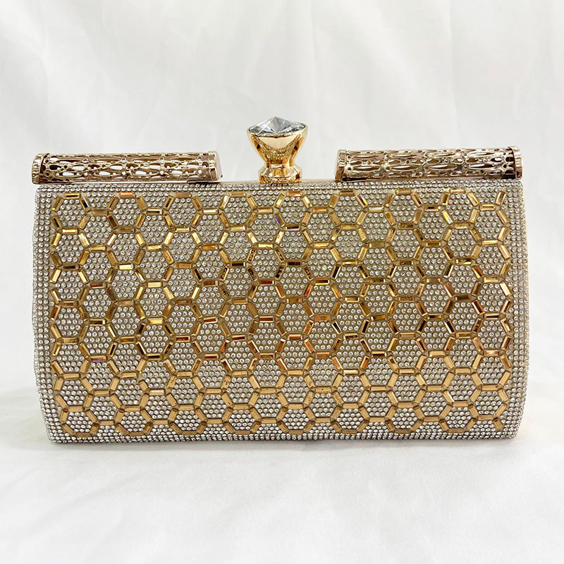 Wholesale Large Capacity One Shoulder Rhinestone Clutch Bag OLY-SD-QY003