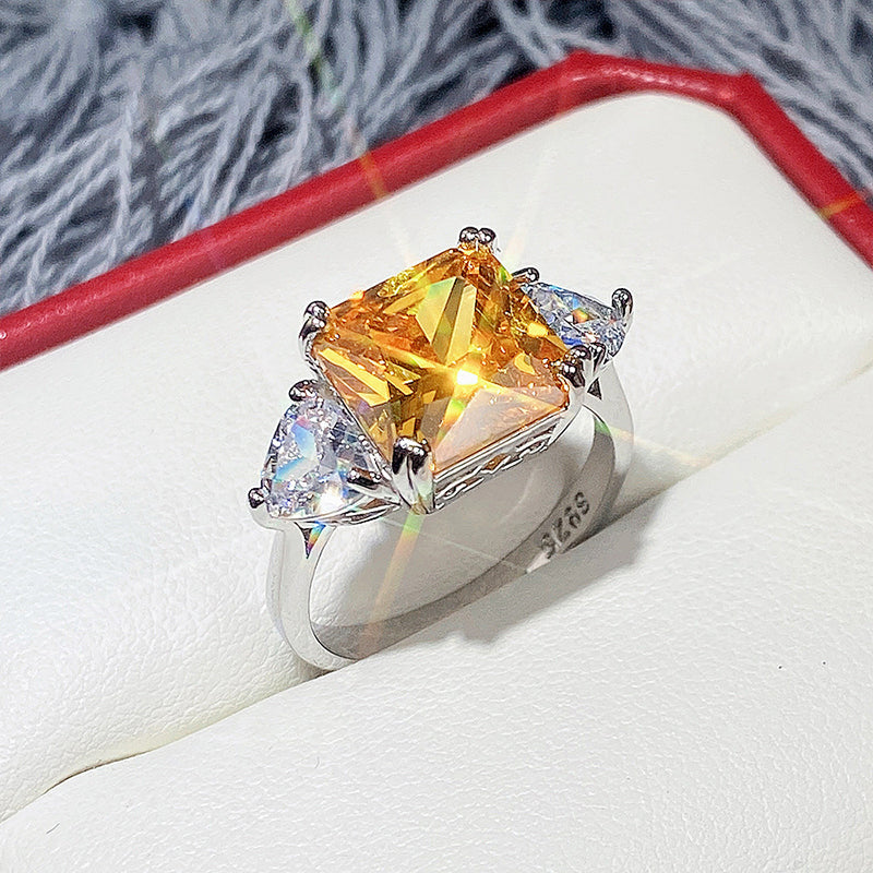 Wholesale Ring Copper Square Zircon Sparkle OLY-RS-CAOS008