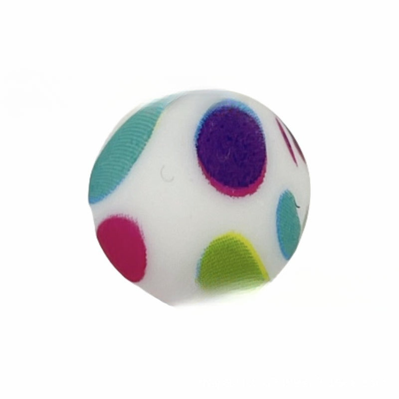Wholesale 50PCS/PACK Color Water Transfer Printed Silicone Beads