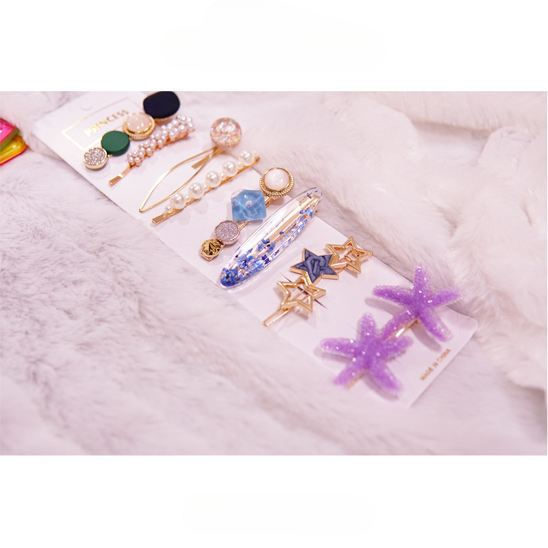 Conjunto de combinación de accesorios para el cabello de la estrella marina de metal al por mayor