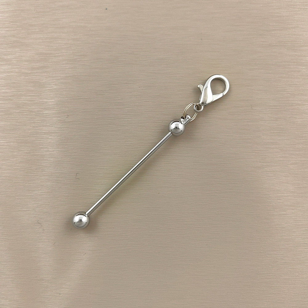 Wholesale Beadable Bar Mini Metal DIY Beadable Keychains
