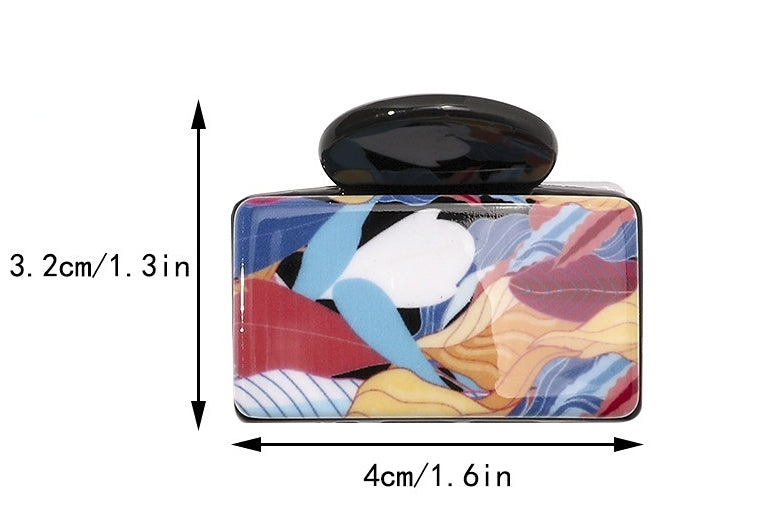 Wholesale Houndstooth Butterfly Cube Grab Clips