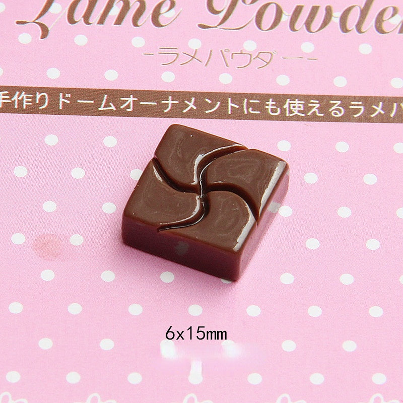 Wholesale 20PCS 10-20MM Imitation Chocolate Resin Flatback