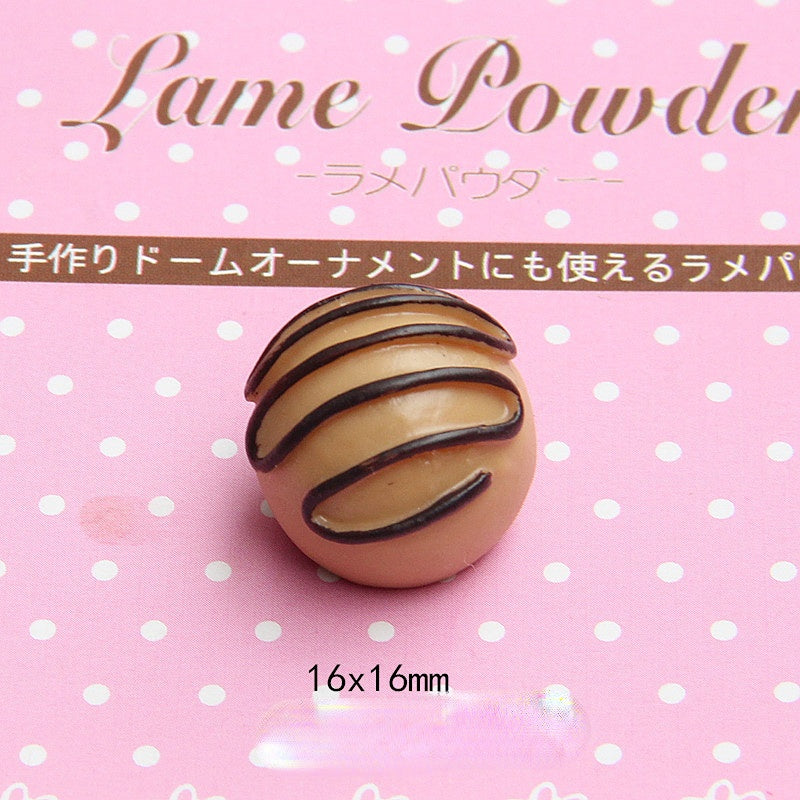 Wholesale 20PCS 10-20MM Imitation Chocolate Resin Flatback